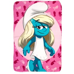 Κουβέρτα Fleece Κούνιας Peyo Smurfs 12 Pink Dimcol (100x140) 1Τεμ