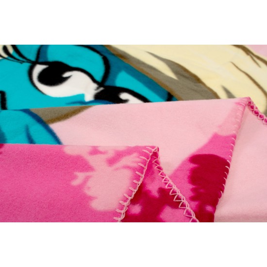 Κουβέρτα Fleece Κούνιας Peyo Smurfs 12 Pink Dimcol (100x140) 1Τεμ