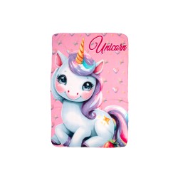 Κουβέρτα Fleece Κούνιας Unicorn 56 Pink Dimcol (100x140) 1Τεμ