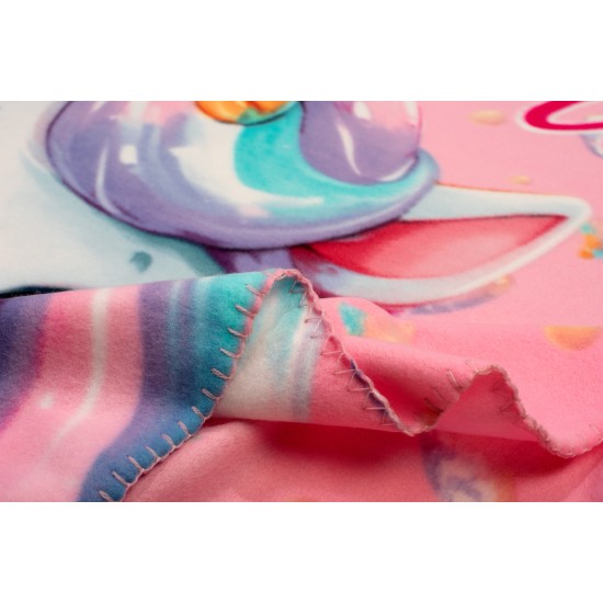 Κουβέρτα Fleece Κούνιας Unicorn 56 Pink Dimcol (100x140) 1Τεμ