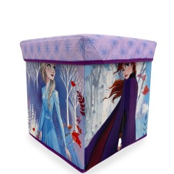 Σκαμπό - Κουτί Παιδικό Kids Disney Home Frozen 12 Lilac Dimcol (30x30x30) 1Τεμ