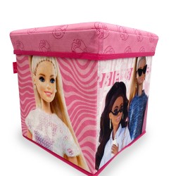 Σκαμπό - Κουτί Παιδικό Kids Mattel Barbie 15 Pink Dimcol (30x30x30) 1Τεμ