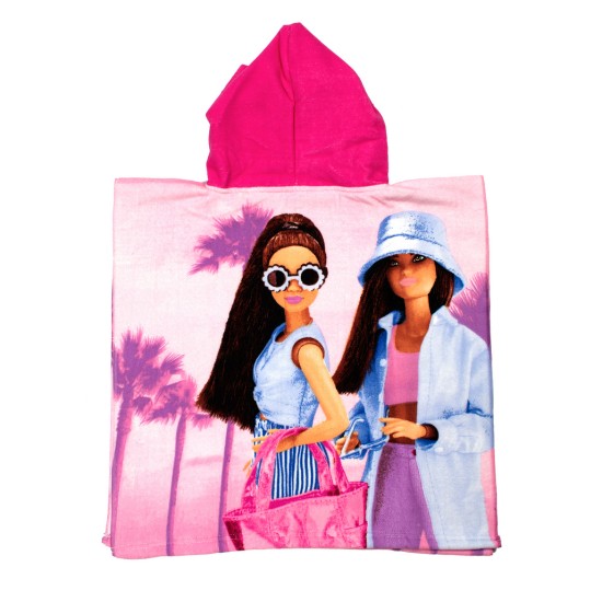 Πόντσο Θαλάσσης Παιδικό Mattel Barbie 86 Pink Micro Quick Dry Dimcol (50x100) 1Τεμ