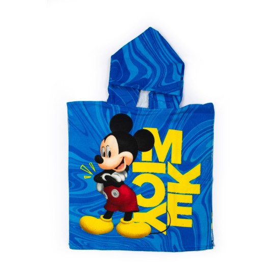 Poncho Παιδικό Θαλάσσης Disney Home Quick Dry Mickey 93 Blue Micro Dimcol (50x100) 1Τεμ