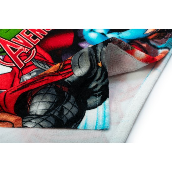 Poncho Παιδικό Θαλάσσης Quick Dry Marvel Avengers 198 White-Multi Micro Dimcol (50x100) 1Τεμ