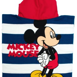 Poncho Παιδικό Θαλάσσης Quick Dry Disney Home Mickey 193 White-Dark Blue Micro Dimcol (50x100) 1Τεμ