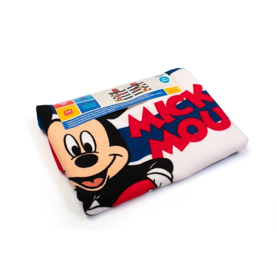 Poncho Παιδικό Θαλάσσης Quick Dry Disney Home Mickey 193 White-Dark Blue Micro Dimcol (50x100) 1Τεμ