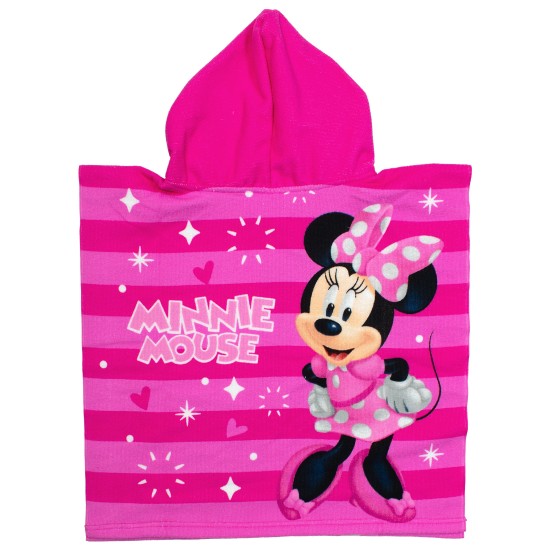 Poncho Παιδικό Θαλάσσης Quick Dry Disney Home Minnie 194 Fuchsia-Pink Micro Dimcol (50x100) 1Τεμ