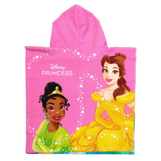 Poncho Παιδικό Θαλάσσης Quick Dry Disney Home Princess 192 Baby Pink Micro Dimcol (50x100) 1Τεμ