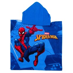 Poncho Παιδικό Θαλάσσης Marvel Spiderman 538 Sky Blue-Blue Quick Dry Micro Dimcol (50x100) 1Τεμ
