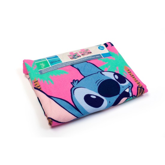 Poncho Παιδικό Θαλάσσης Quick Dry Disney Home Lilo & Stitch 195 Baby Pink Micro Dimcol (50x100) 1Τεμ