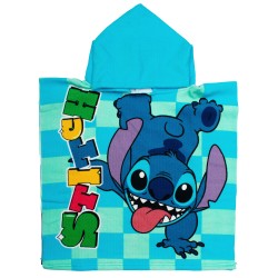 Poncho Παιδικό Θαλάσσης Quick Dry Disney Home Lilo & Stitch 196 Aqua-Sky Blue Micro Dimcol (50x100) 1Τεμ