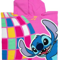 Poncho Παιδικό Θαλάσσης Quick Dry Disney Home Lilo & Stitch 275 Pink Micro Dimcol (50x100) 1Τεμ