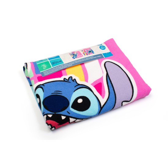 Poncho Παιδικό Θαλάσσης Quick Dry Disney Home Lilo & Stitch 275 Pink Micro Dimcol (50x100) 1Τεμ