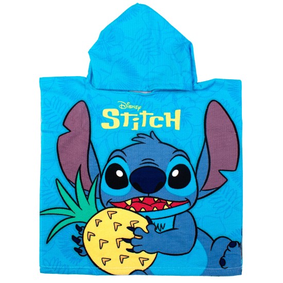 Poncho Παιδικό Θαλάσσης Disney Home Lilo & Stitch 539 Sky Blue Quick Dry Micro Dimcol (50x100) 1Τεμ