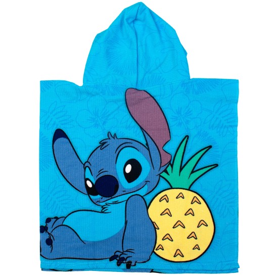 Poncho Παιδικό Θαλάσσης Disney Home Lilo & Stitch 539 Sky Blue Quick Dry Micro Dimcol (50x100) 1Τεμ