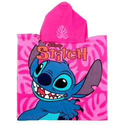Poncho Παιδικό Θαλάσσης Disney Home Lilo & Stitch 556 Pink Quick Dry Micro Dimcol (50x100) 1Τεμ