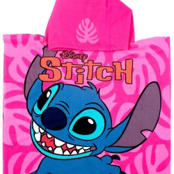 Poncho Παιδικό Θαλάσσης Disney Home Lilo & Stitch 556 Pink Quick Dry Micro Dimcol (50x100) 1Τεμ