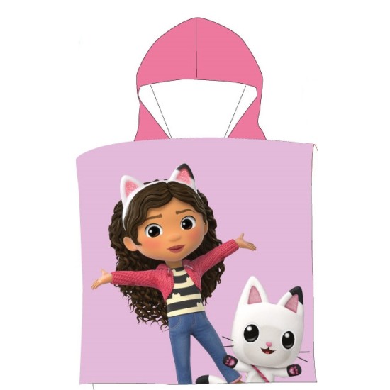 Poncho Παιδικό Θαλάσσης Quick Dry DreamWorks Gabby's Dollhouse 427 Pastel Lilac Micro Dimcol (50x100) 1Τεμ