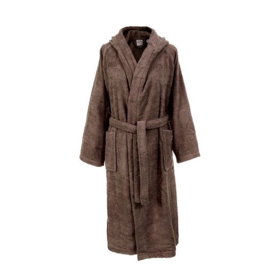 Μπουρνούζι Με Κουκούλα 3010 Chocolate Raglan Μανίκια Cotton Dimcol 1Τεμ