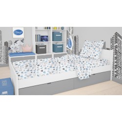 Μαξιλαροθήκη Kids Hearts 08 Blue Cotton Dimcol (50x70) 1Τεμ