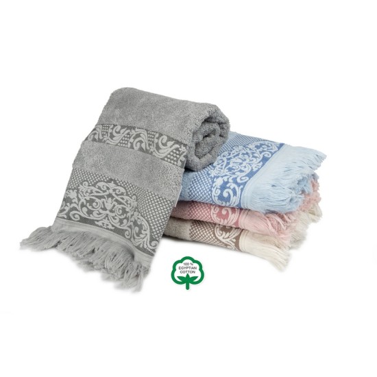 Πετσέτες Σετ Bath Towels Ίσιδα 03 L.Blue Jacquard Cotton Dimcol 3Τεμ