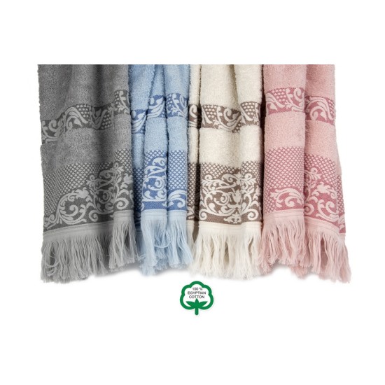 Πετσέτες Σετ Bath Towels Ίσιδα 03 L.Blue Jacquard Cotton Dimcol 3Τεμ