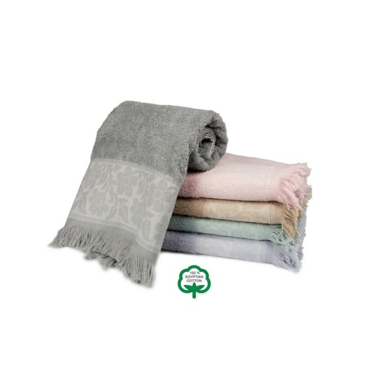 Πετσέτες Σετ Bath Towels Νέμεσις 14 Grey Jacquard Cotton Dimcol 3Τεμ