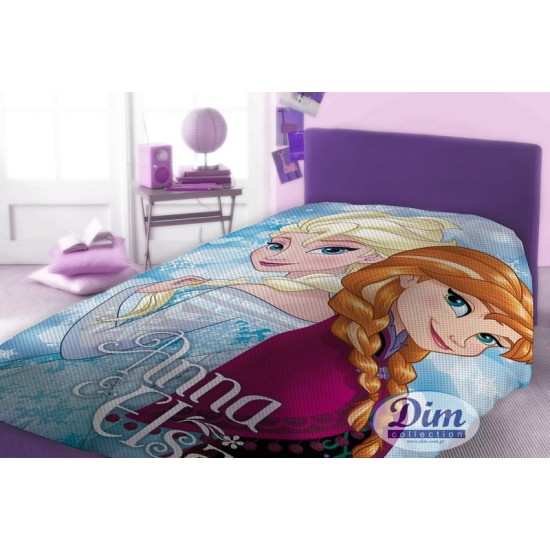 Κουβέρτα Πικέ Μονή Disney Panel Frozen 505 Cotton Dimcol (160x240) 1Τεμ