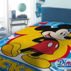 Κουβέρτα Πικέ Μονή Disney Panel Mickey 565 Cotton Dimcol (160x240) 1Τεμ