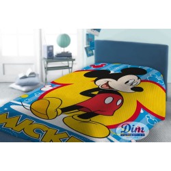 Κουβέρτα Πικέ Μονή Disney Panel Mickey 565 Cotton Dimcol (160x240) 1Τεμ