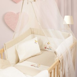 Πάπλωμα Βρεφικό Κούνιας Baby Bed Happy Bears 22 Beige Με Κέντημα Cotton Dimcol (100x140) 1Τεμ
