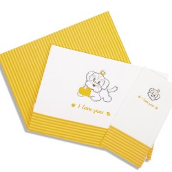 Σεντόνια Κούνιας Σετ Baby Bed 121 Με Κέντημα Cotton Dimcol (120x170) 3Τεμ