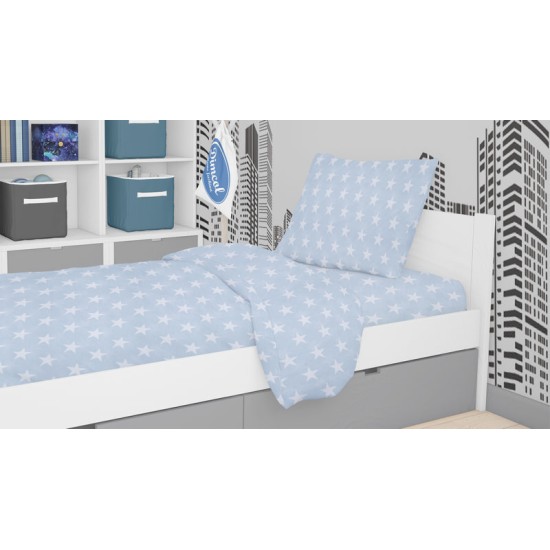 Μαξιλαροθήκη Kids Star Blue 33 Cotton Dimcol (50x70) 1Τεμ Μαξιλαροθήκη Kids Star Blue 33 Cotton Dimcol (50x70) 1Τεμ