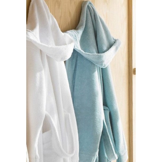 Μπουρνούζι Παιδικό Κολυμβητηρίου Με Κουκούλα Kids Bathropes Solid Cotton Dimcol 1Τεμ