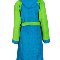 Μπουρνούζι Παιδικό Με Κουκούλα Kids Bath Happy Smile Blue Cotton Dimcol 1Τεμ