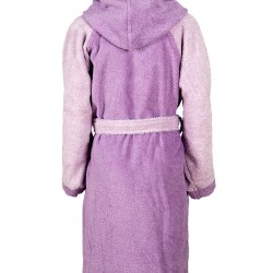 Μπουρνούζι Παιδικό Με Κουκούλα Kids Bath Happy Smile Purple Cotton Dimcol 1Τεμ