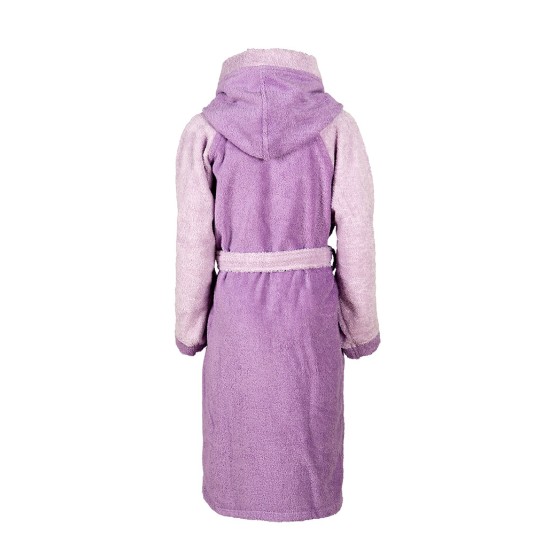 Μπουρνούζι Παιδικό Με Κουκούλα Kids Bath Happy Smile Purple Cotton Dimcol 1Τεμ