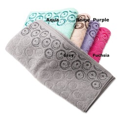 Πετσέτα Σώματος Bath Towels Ourania Jacquard Zero Twist Cotton Dimcol (70x140) 1Τεμ