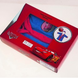 Μπουρνούζι Παιδικό Με Κουκούλα Disney Bathrobes Cars Με Κέντημα Cotton Dimcol 1Τεμ