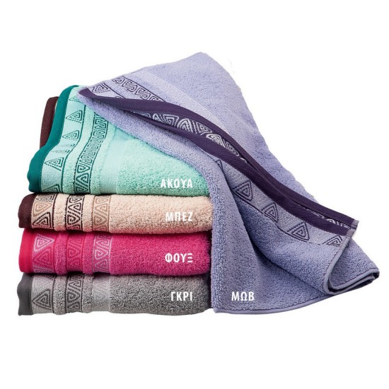 Πετσέτες Σετ Towels Zero Twist Θάλεια Jacquard Cotton Dimcol 3Τεμ
