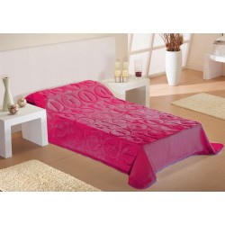 Κουβέρτα Βελουτέ Μονή Ανάγλυφο Fuchsia Dimcol (160x220) 1Τεμ