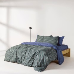Παπλωματοθήκη Υπέρδιπλη Σετ Stylish Ladon 02 300TC Satin Cotton Kentia (220x240+1) 3Τεμ