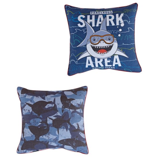 Διακοσμητικό Μαξιλάρι Διπλής Όψεως Loft Sharky Kentia (40x40) 1Τεμ