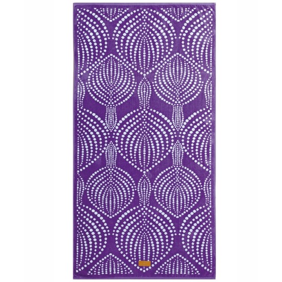 Πετσέτα Θαλάσσης Loft Jarita Velour Jacquard Cotton Kentia (80x160) 1Τεμ