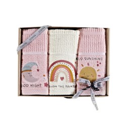 Πετσέτες Βρεφικές Με Kέντημα Σετ Versus Arlekin 231 Cotton Kentia (40x70) 3Τεμ