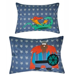 Μαξιλαροθήκες Παιδικές Σετ Versus Viking Cotton Kentia (50x70) 2Τεμ