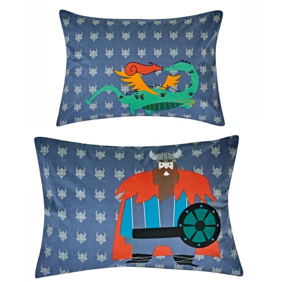 Μαξιλαροθήκες Παιδικές Σετ Versus Viking Cotton Kentia (50x70) 2Τεμ