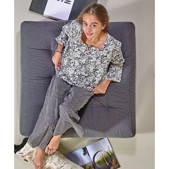Πιτζάμα Γυναικία Σετ Stylish Gracy 30 Percale Cotton Kentia 2Τεμ