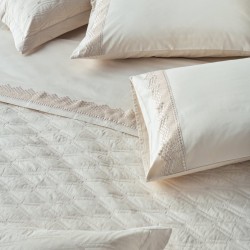 Σεντόνια Νυφικά Υπέρδιπλα Σετ Serenity Coraline Satin 200TC Cotton Kentia (240x270) 4Τεμ
